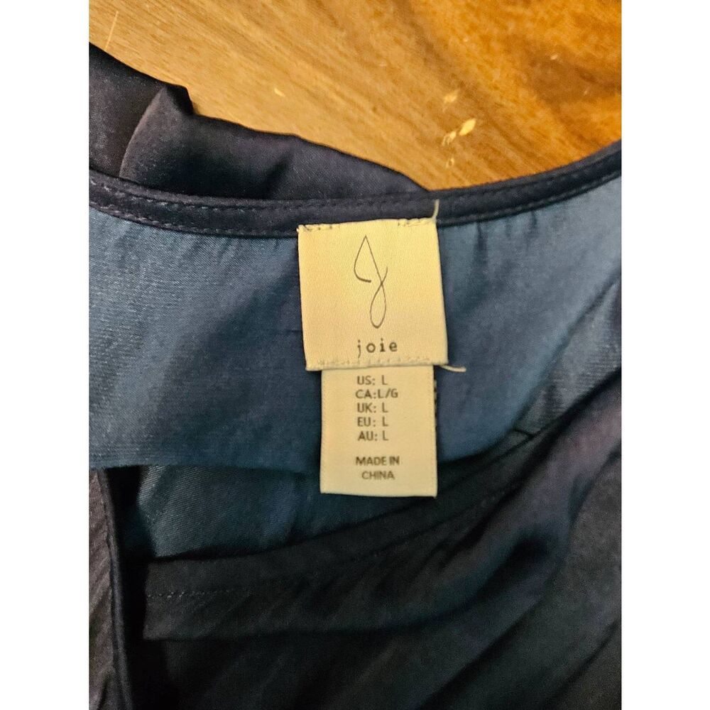 Joie Navy Blue Tiered Maxi Dress Womens Size Large Surplus Top - Picture 7 of 9